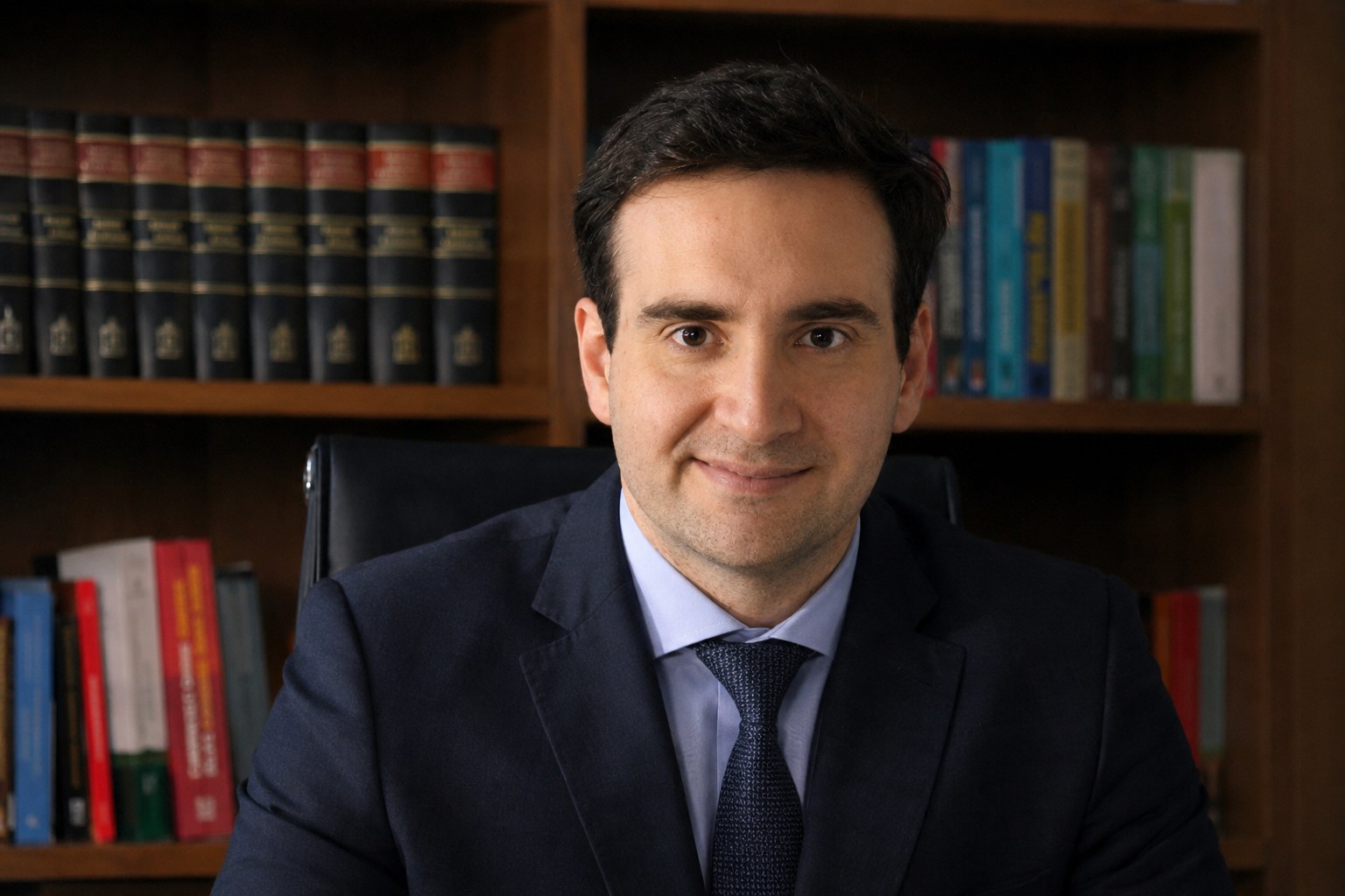 Retrato de Caio Seabra em seu gabinete